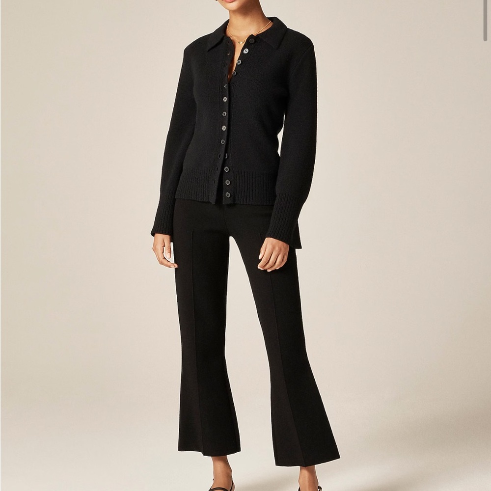 J Crew Delaney Black Kickout Sweater Pants - NWT